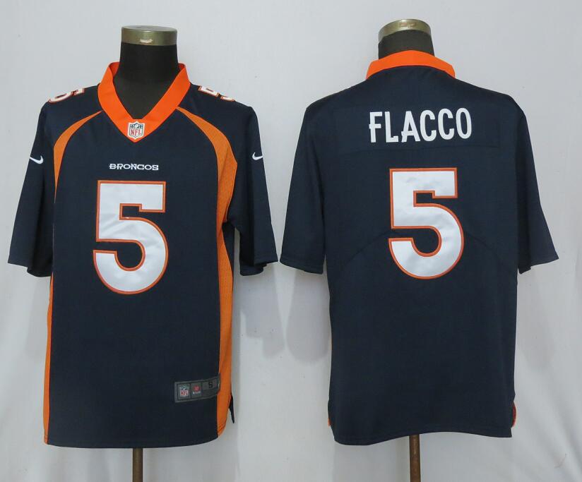 NEW Nike Denver Broncos #5 Flacco Blue 2017 Vapor Untouchable Limited jerseys->denver broncos->NFL Jersey